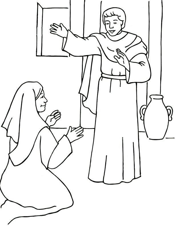 mary and gabriel coloring sheet