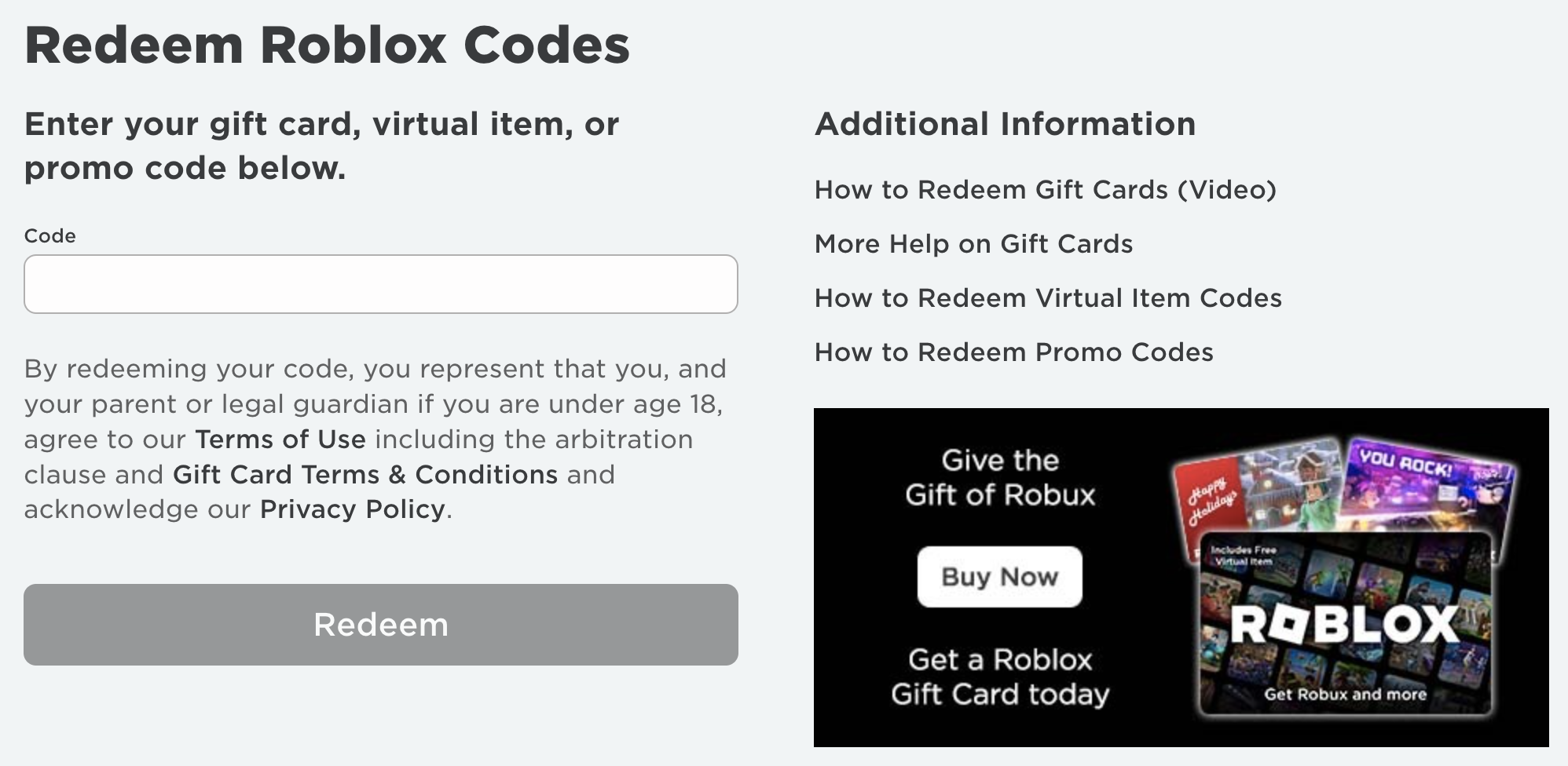 roblox codes for robux