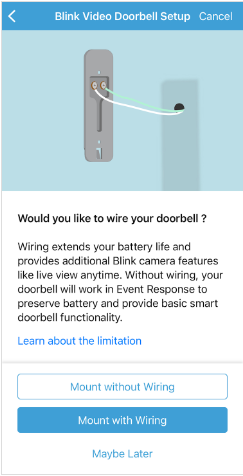 blink doorbell installation