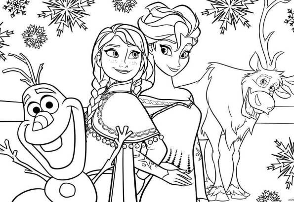 frozen dibujos para colorear e imprimir