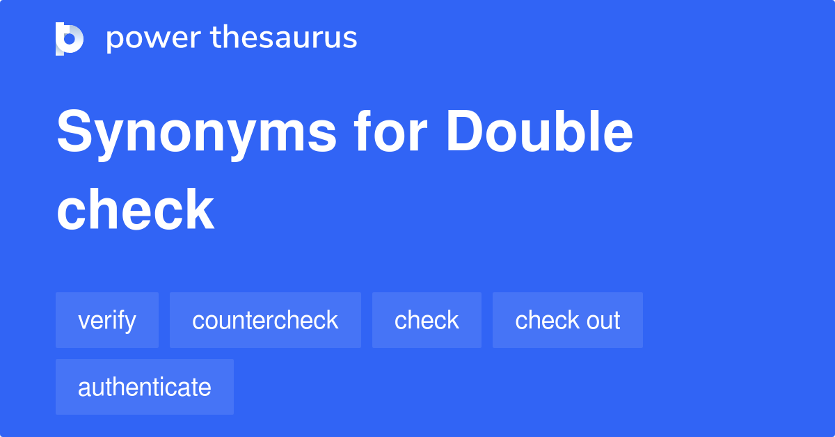 double check thesaurus