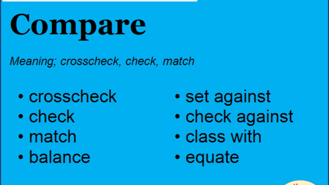 compare synonym
