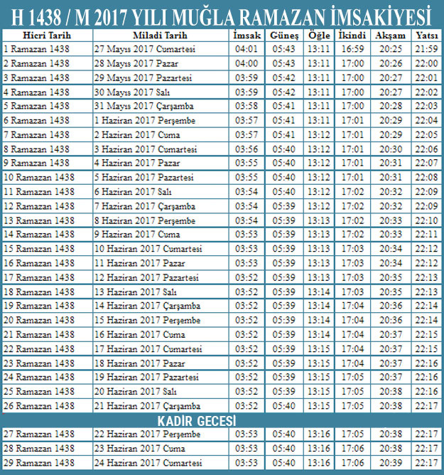 marmaris ezan vakitleri