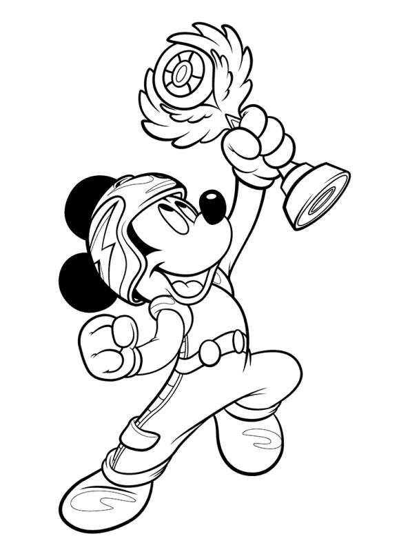 mickey and the roadster racers coloring pages