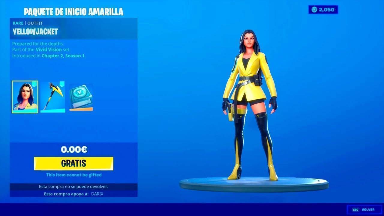 yellow jacket fortnite skin price