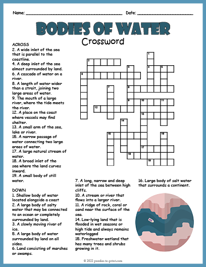 soaked with water crossword clue