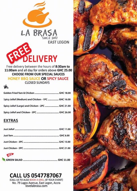 la brasa menu prices