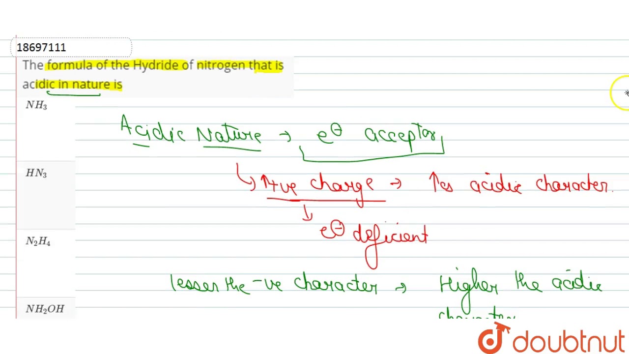 acidic nitrogen hydride