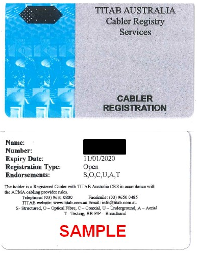 acma registered cabler