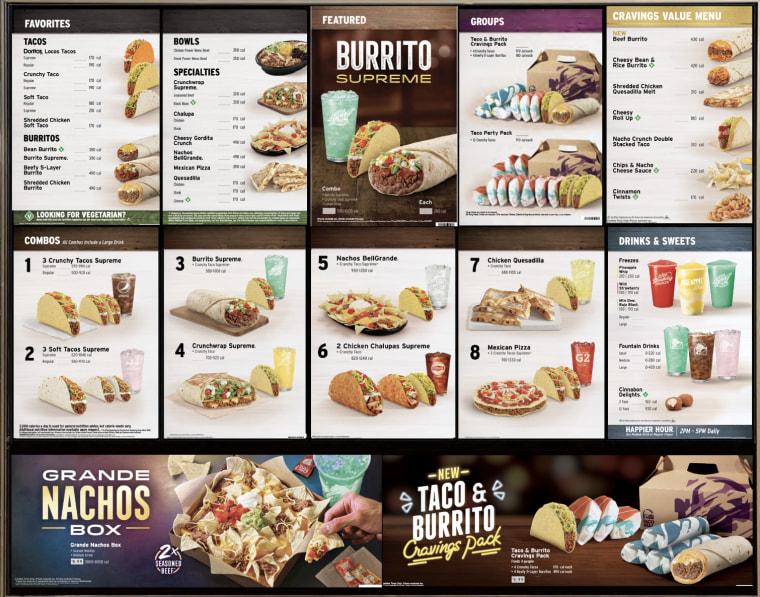 taco bell france menu