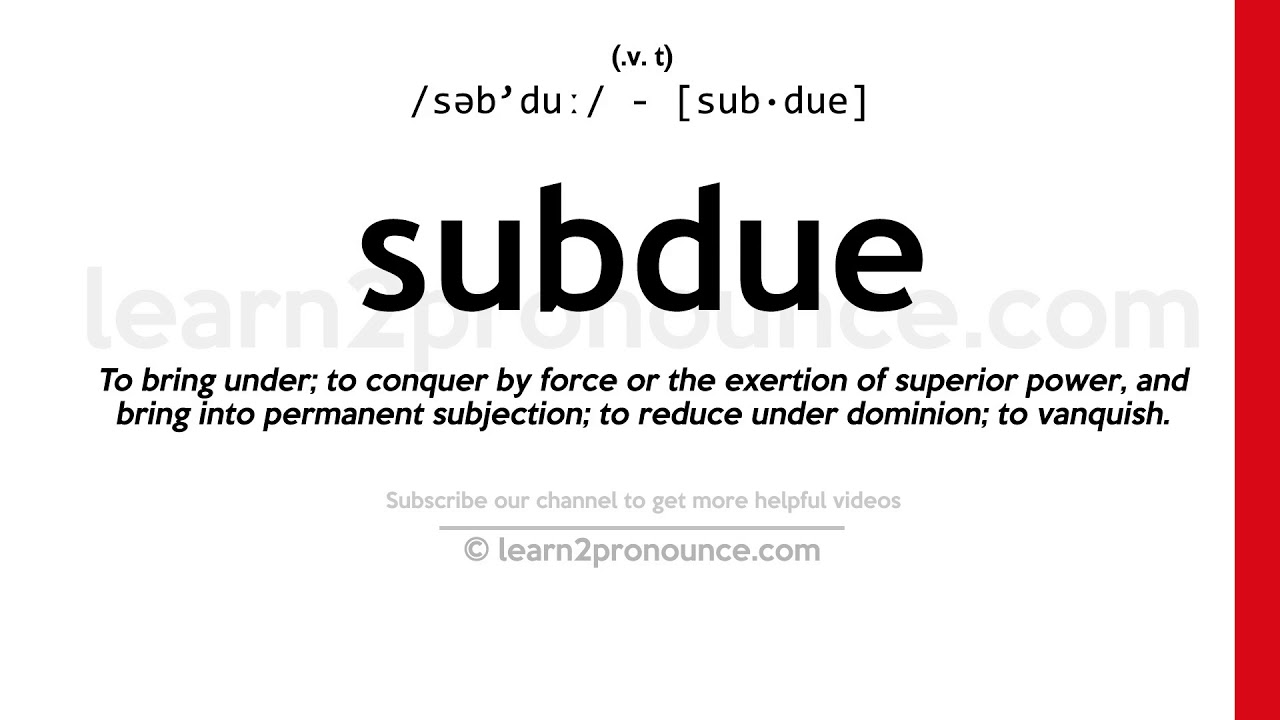 subdue meaning