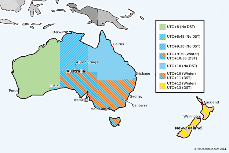 adelaide south australia time zone