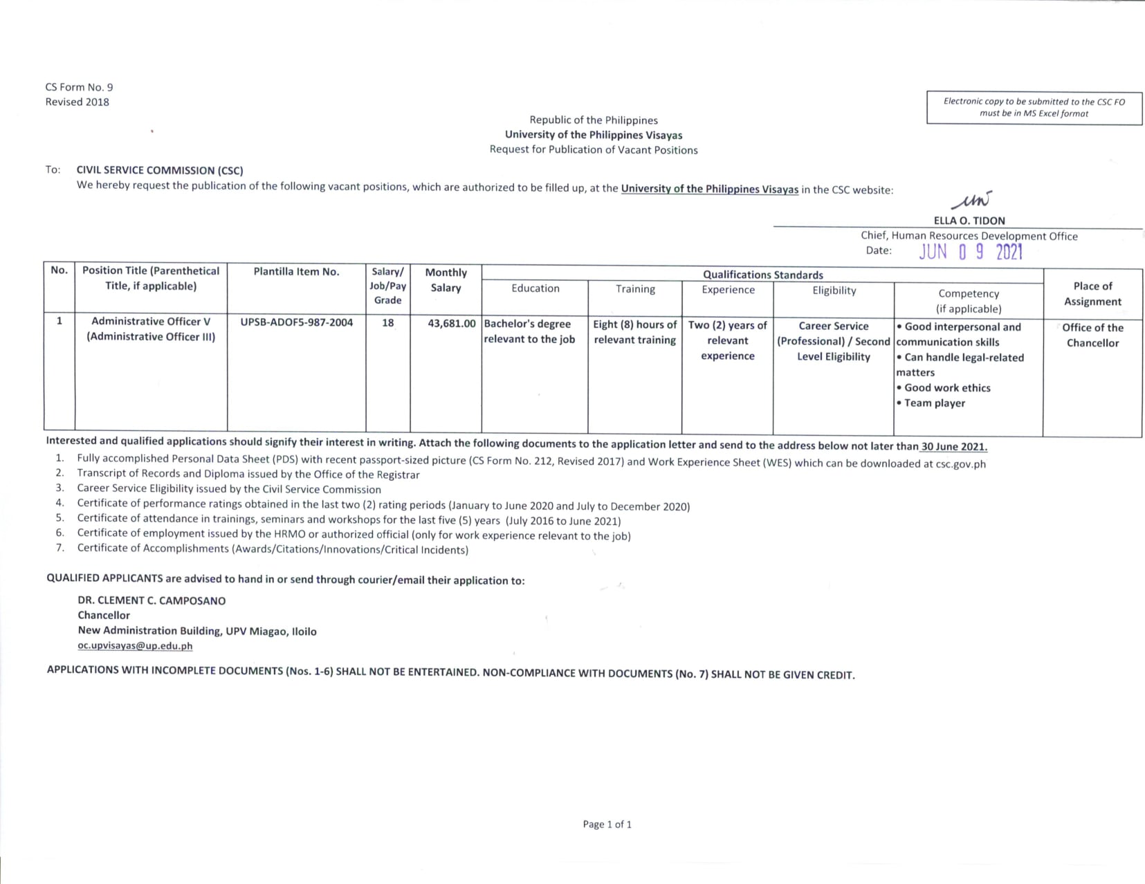 administrative officer salary