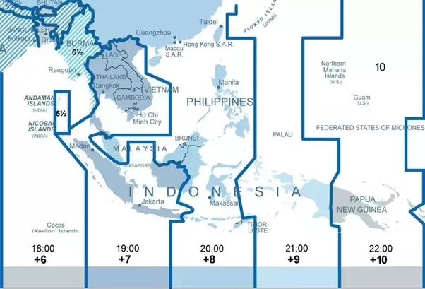 bangkok and india time difference