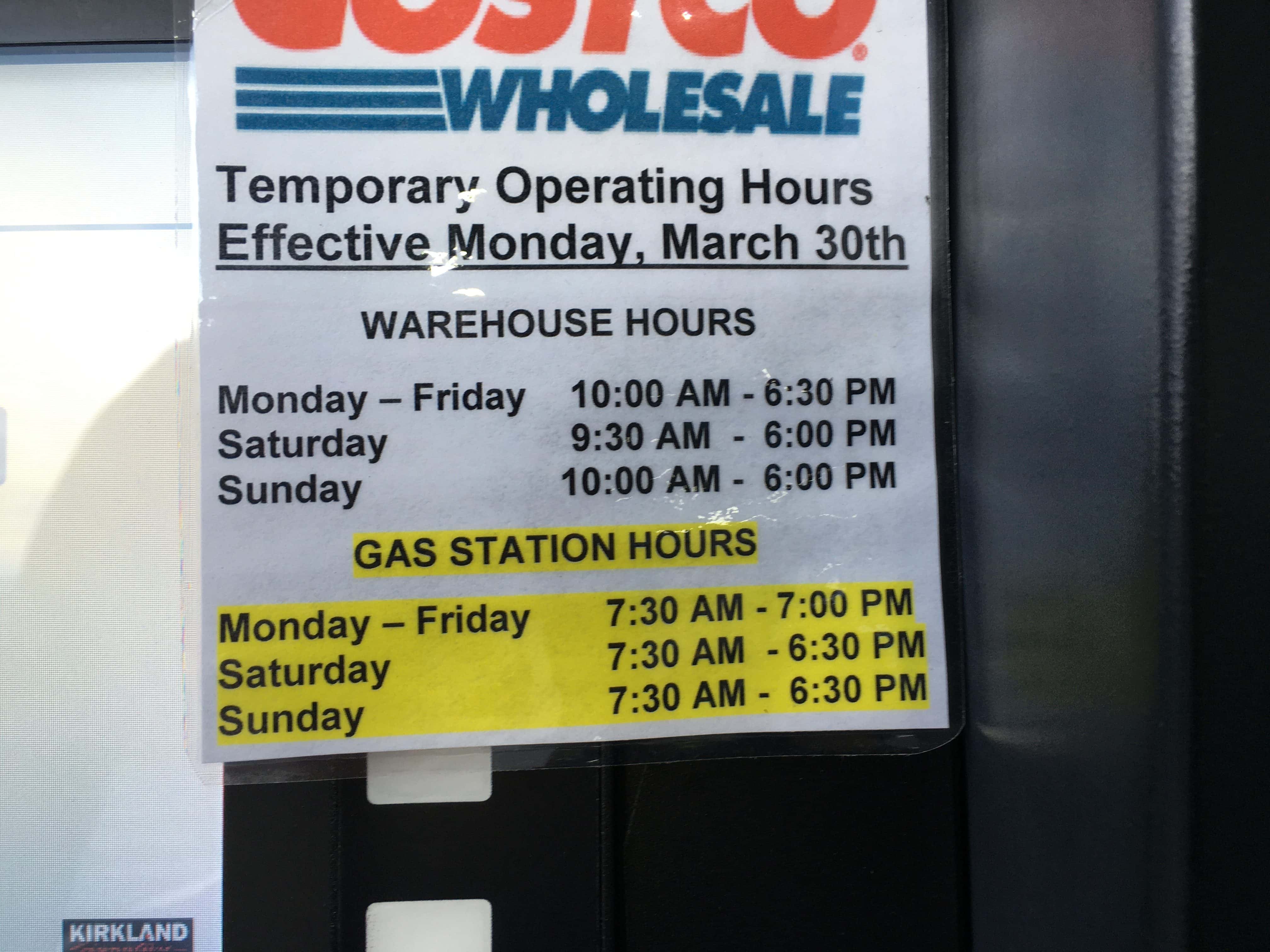 costco hours of operation