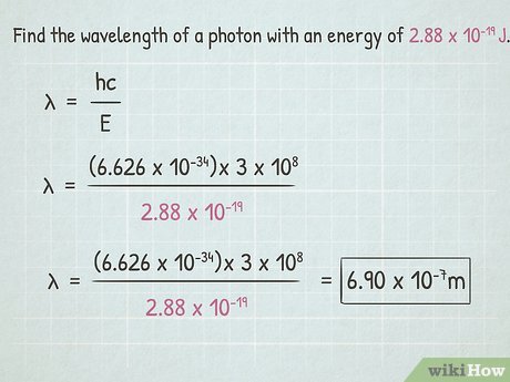 calculate the wavelength of a photon