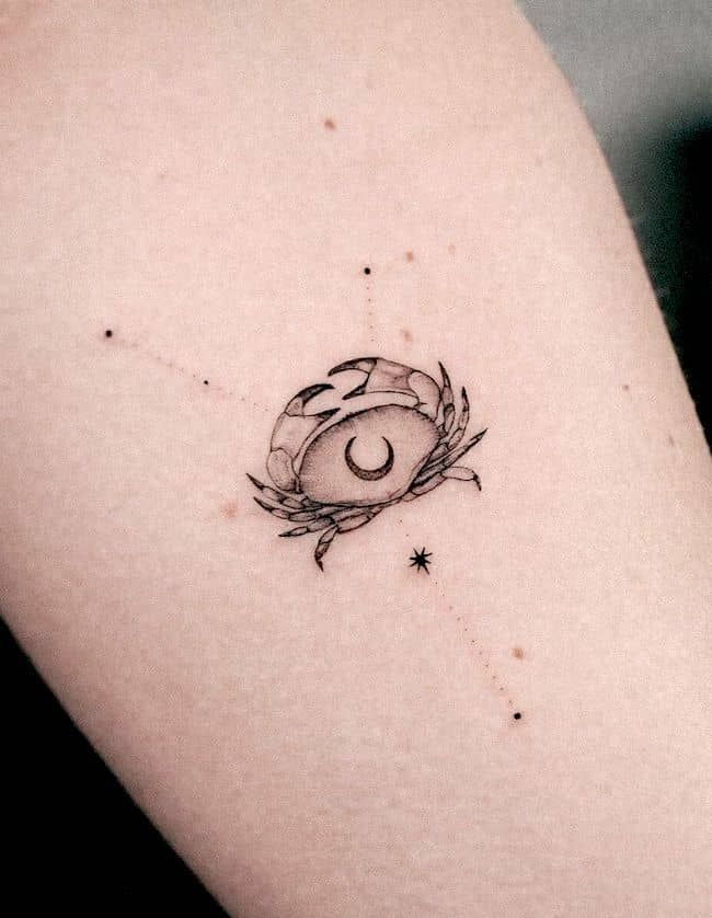 cancer zodiac tattoo