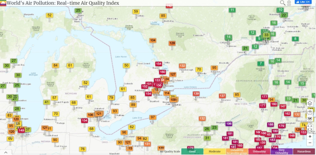 toronto air quality pm2.5