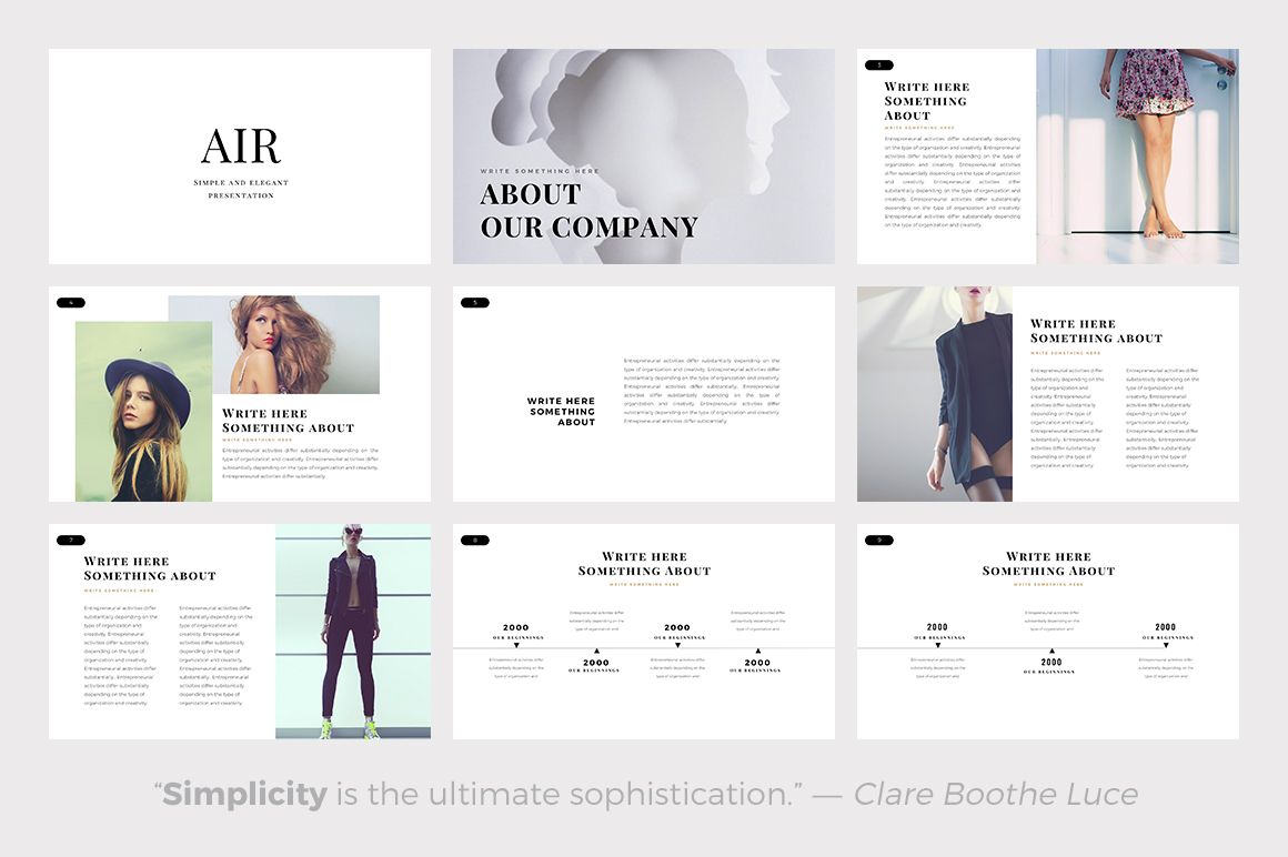 air minimal powerpoint template