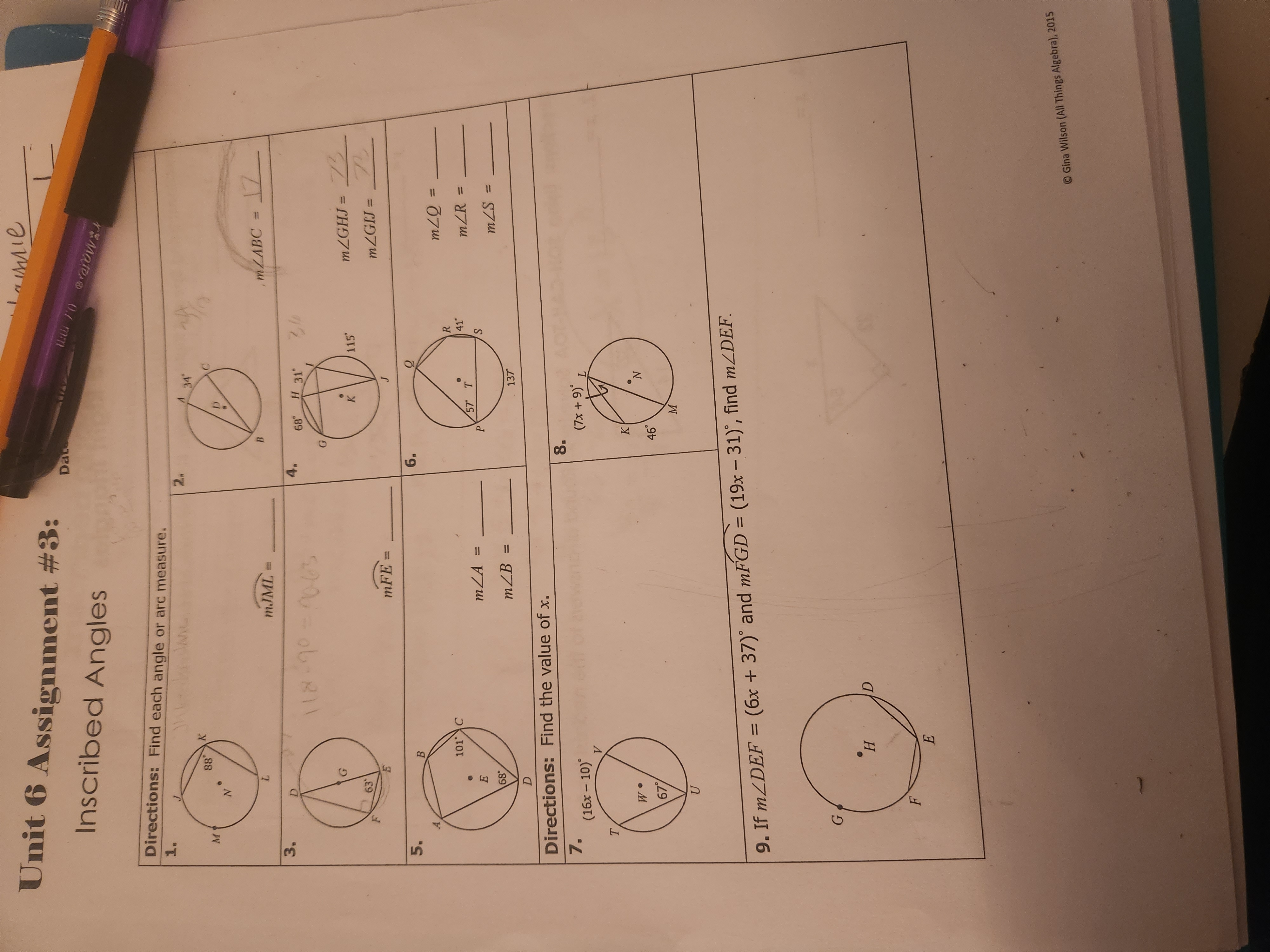 all things algebra answer key