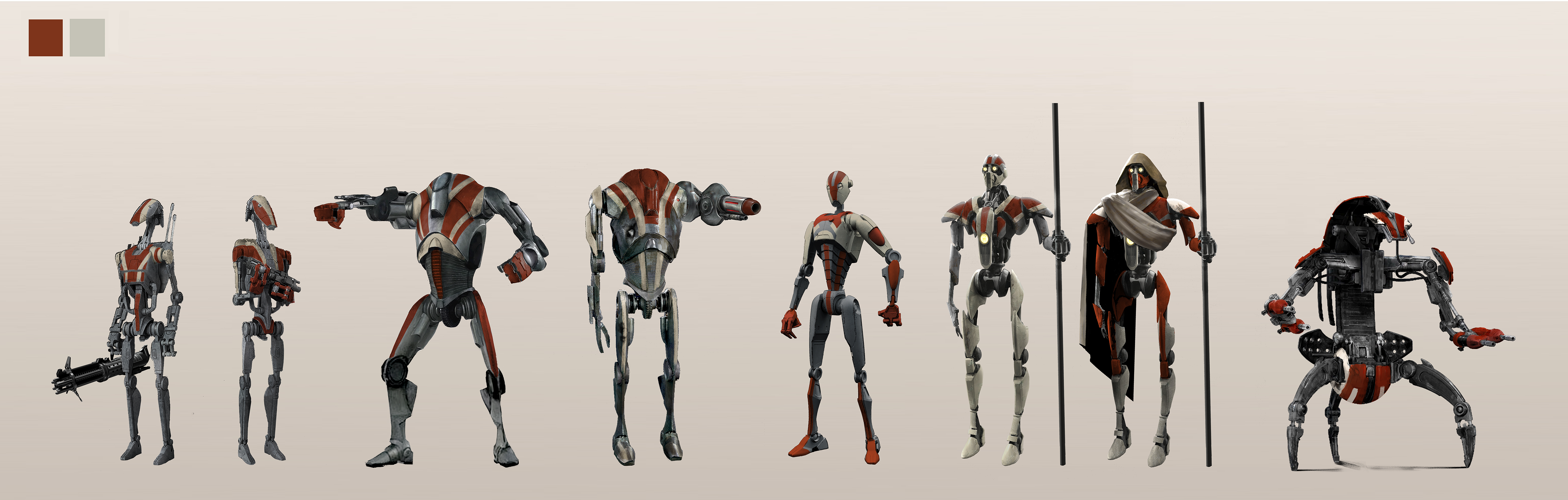 all types of star wars droids