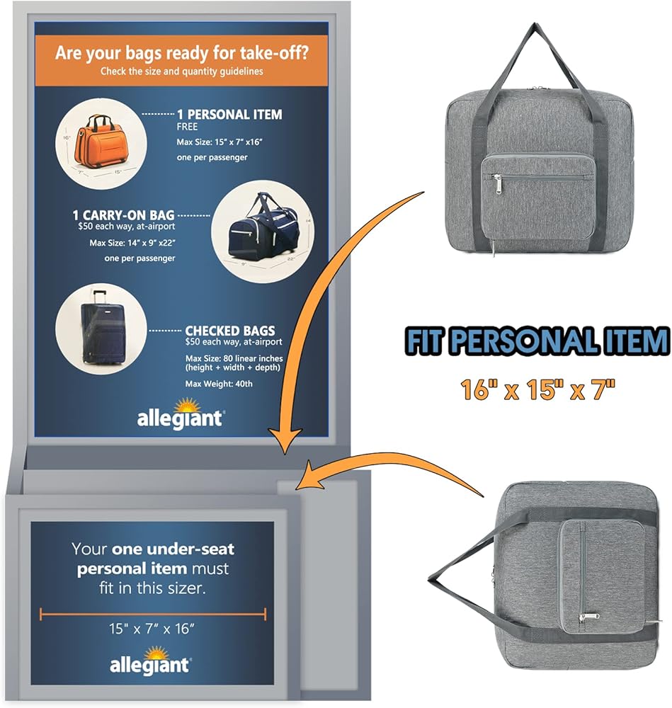 allegiant air carry on bag size