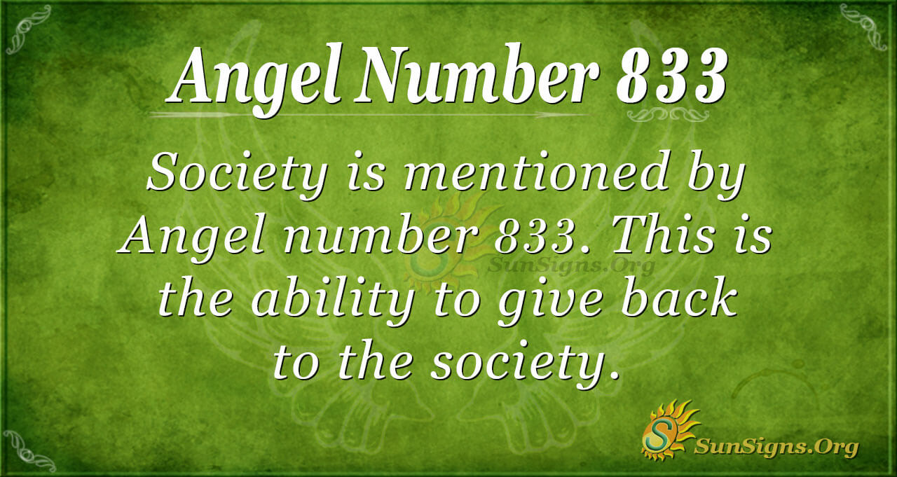 angel numbers 833