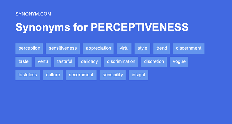 another word for perceive