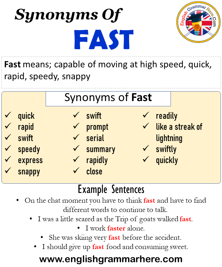 another word for speedy