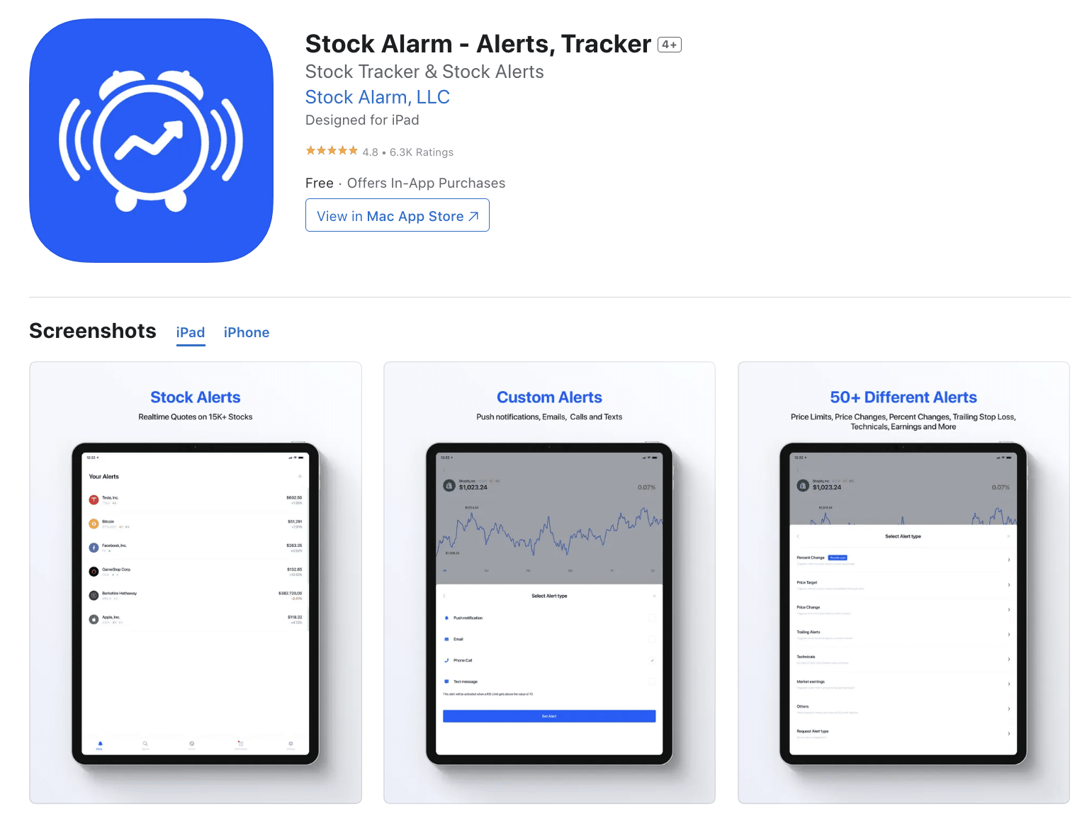 app for stock price alerts