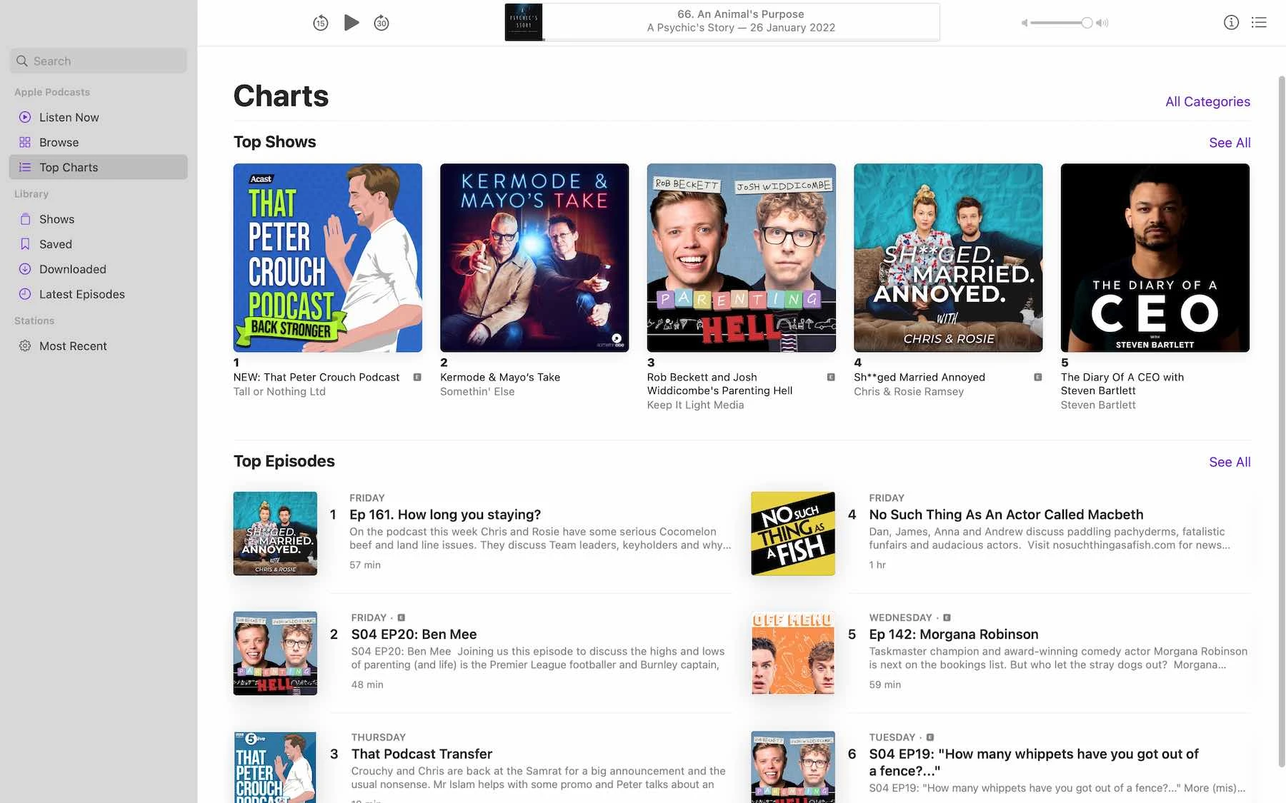 apple podcasts charts