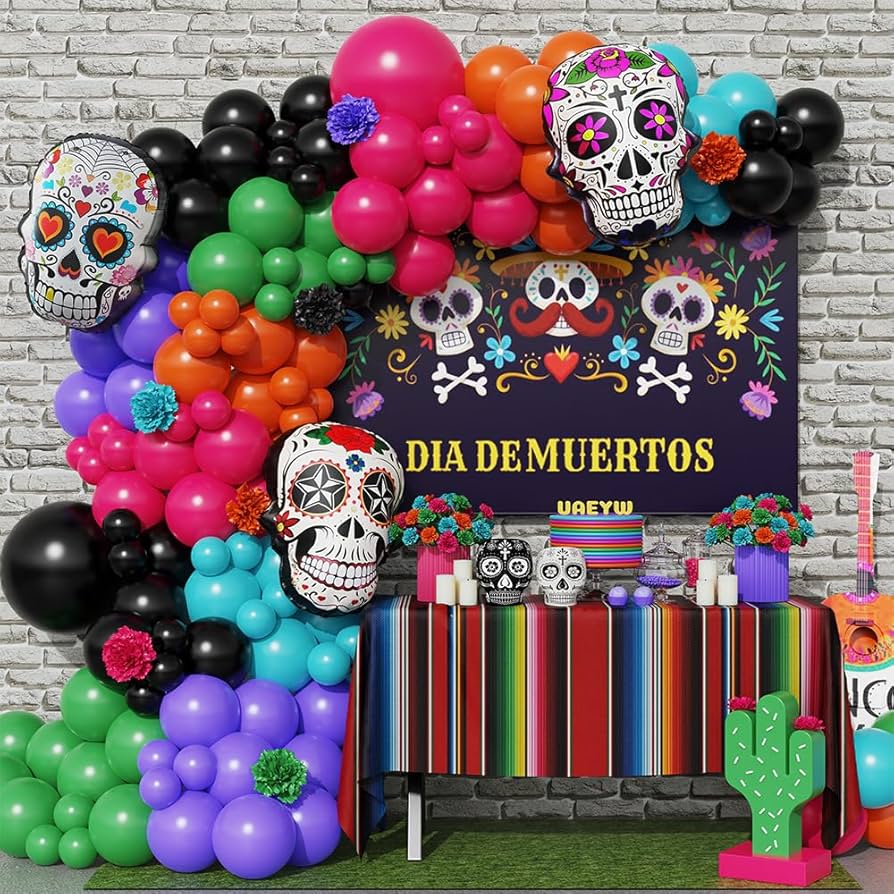 arcos de globos dia de muertos