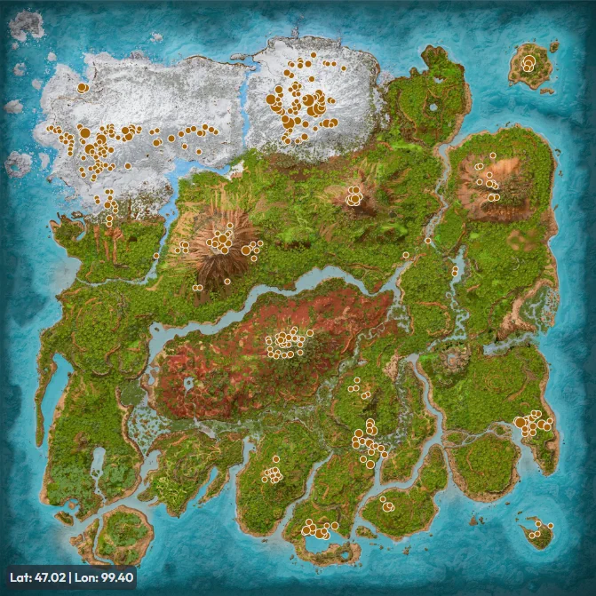 ark the island resource map