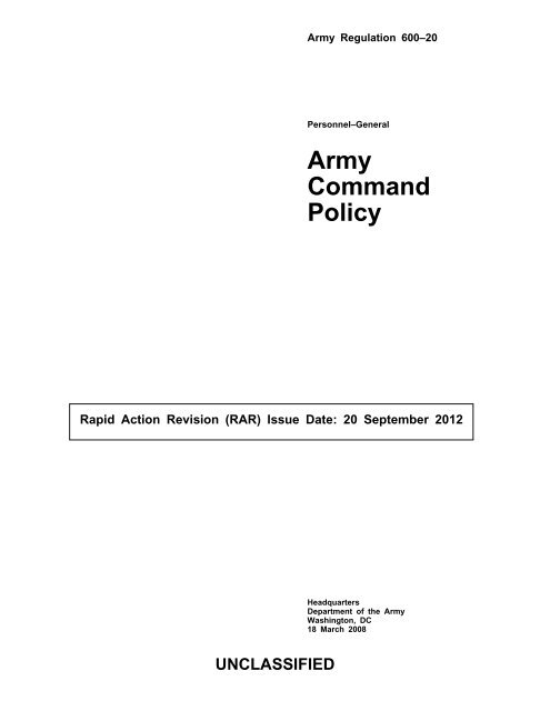 army regulation 600-8-10