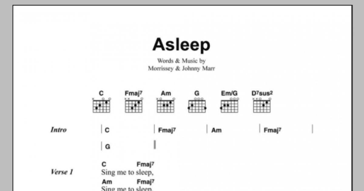 asleep the smiths chords