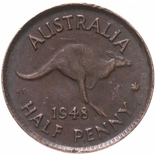 australian half penny 1948