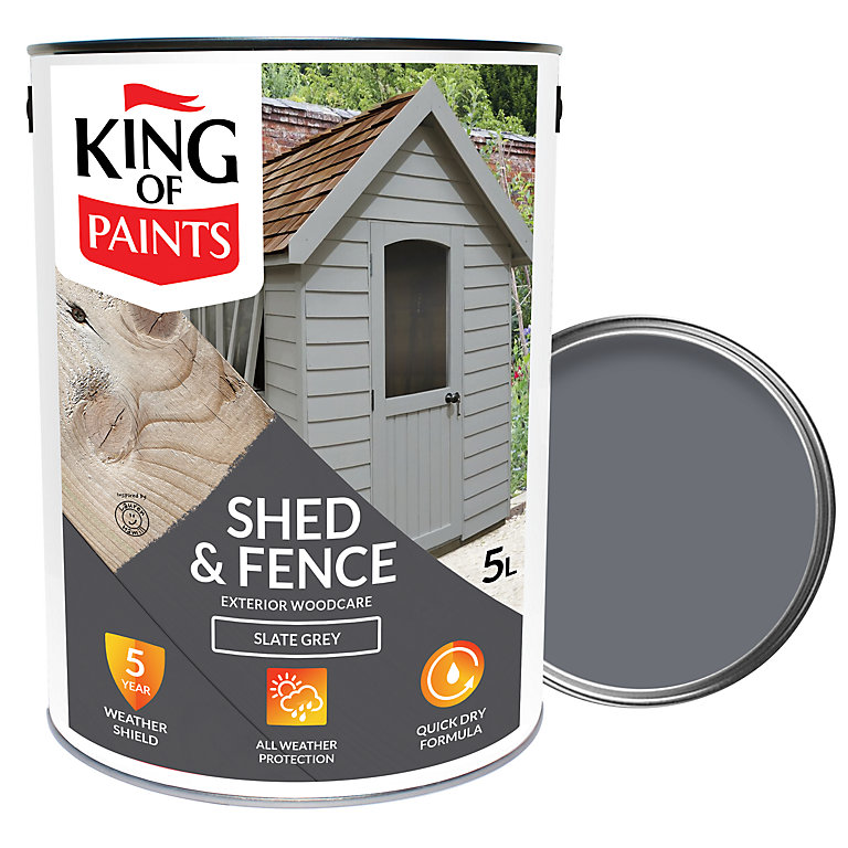 b and q grey fence paint