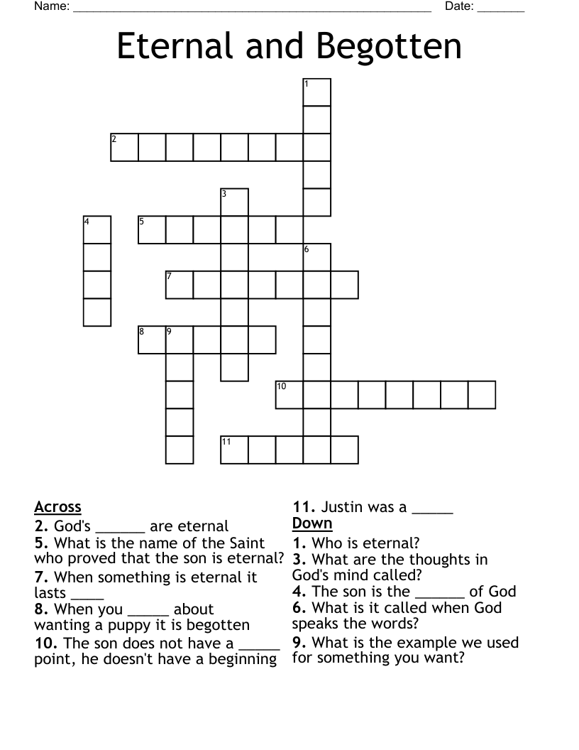 crossword eternal