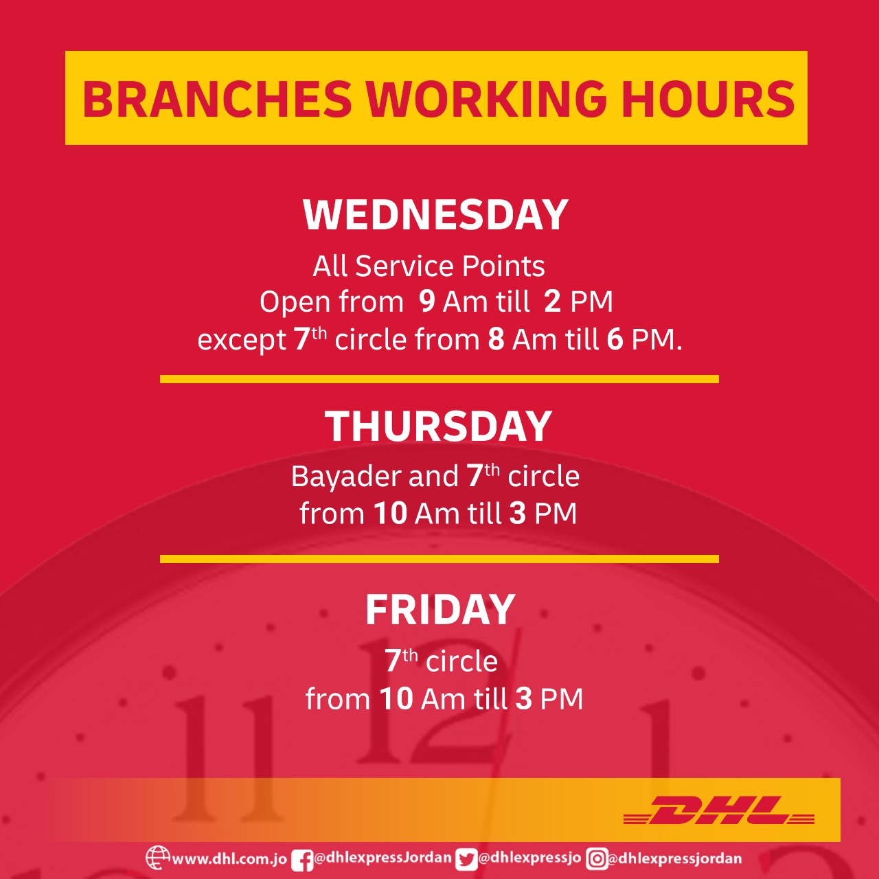 dhl express hours