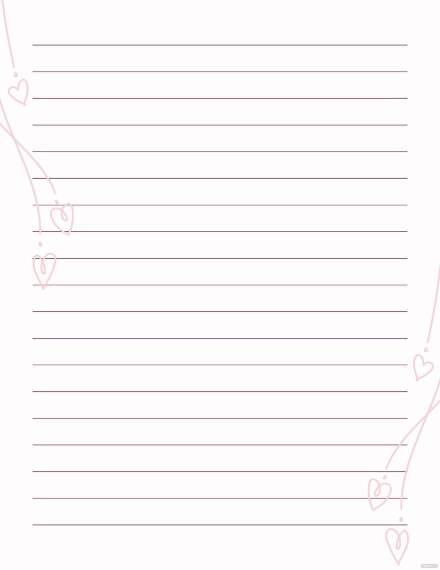 template of lined paper