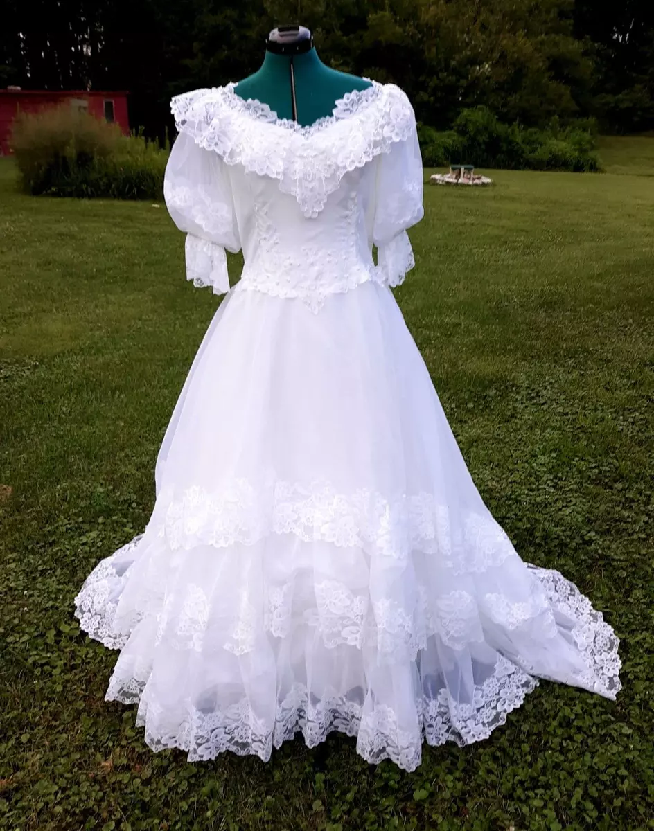 ebay 80s wedding dress