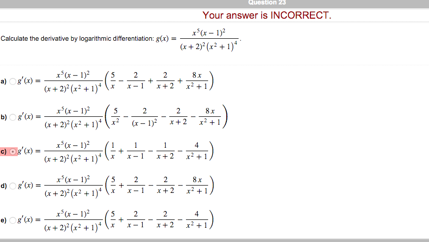 logarithmic derivative calculator