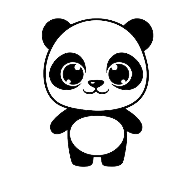 siluetas de pandas