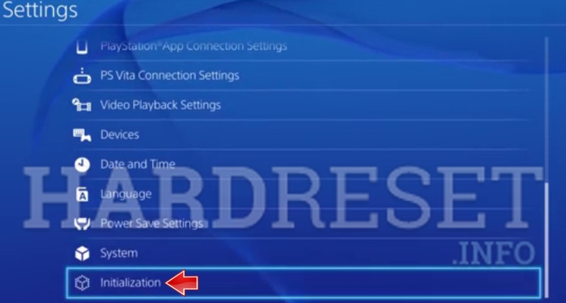 how to master reset ps4