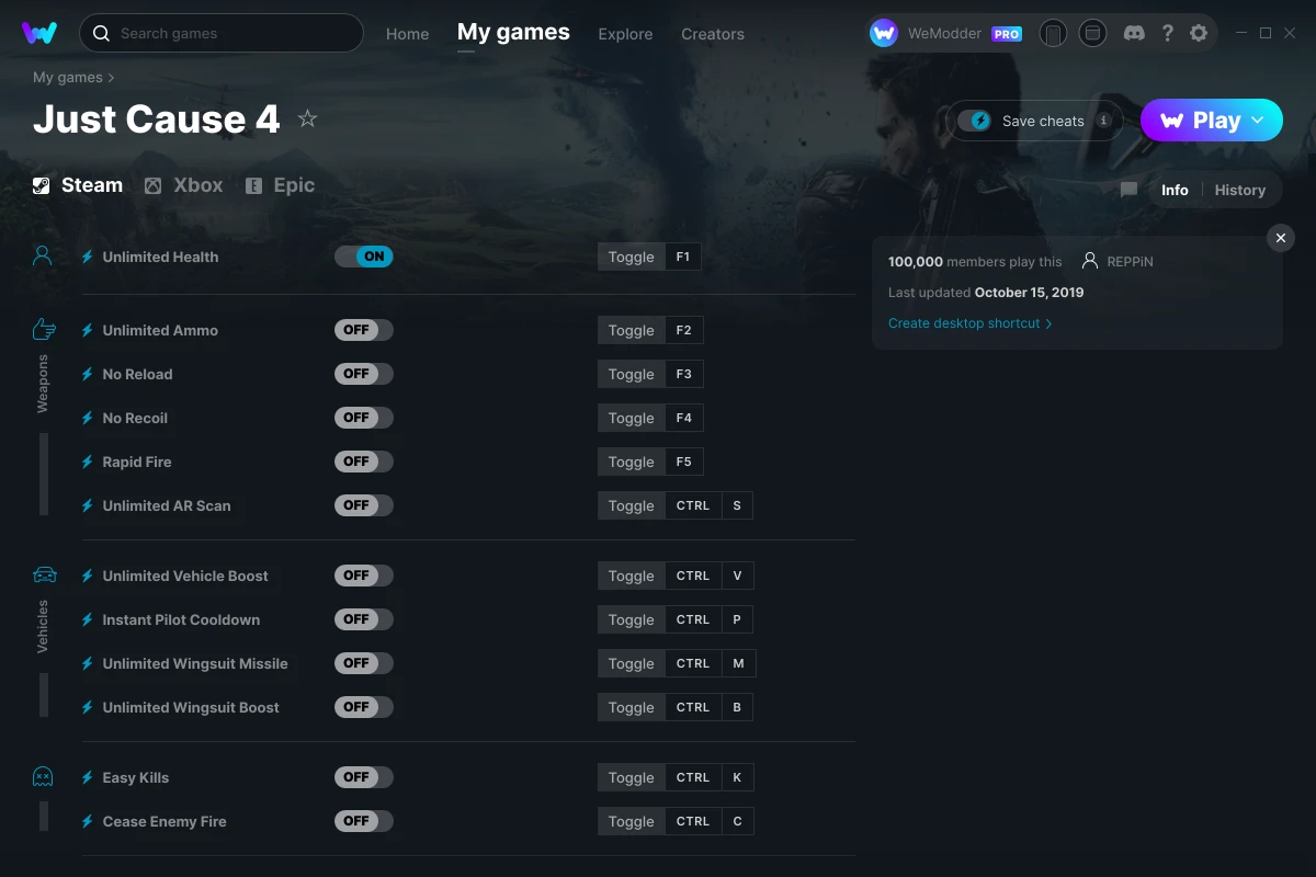 just cause 4 cheats