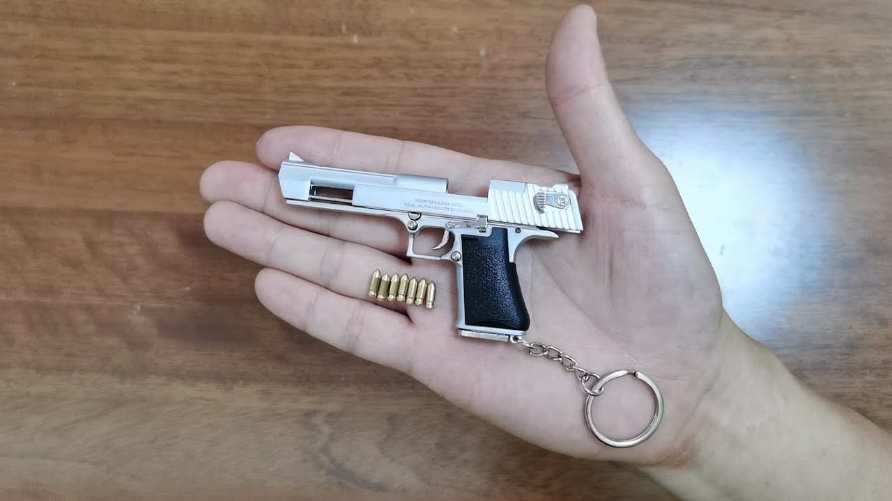 gun keychain with bullets