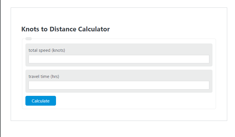 knots to kms calculator