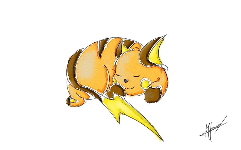 sleeping raichu