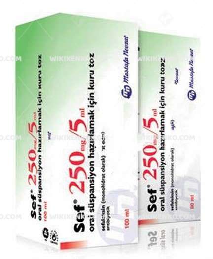 sef 250 mg 5 ml