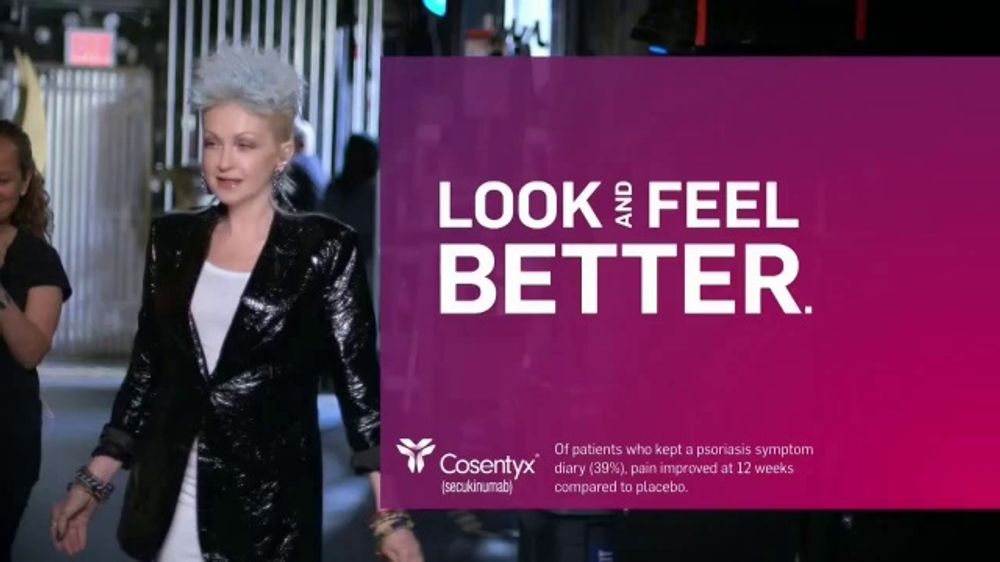 cyndi lauper in psoriasis commercial